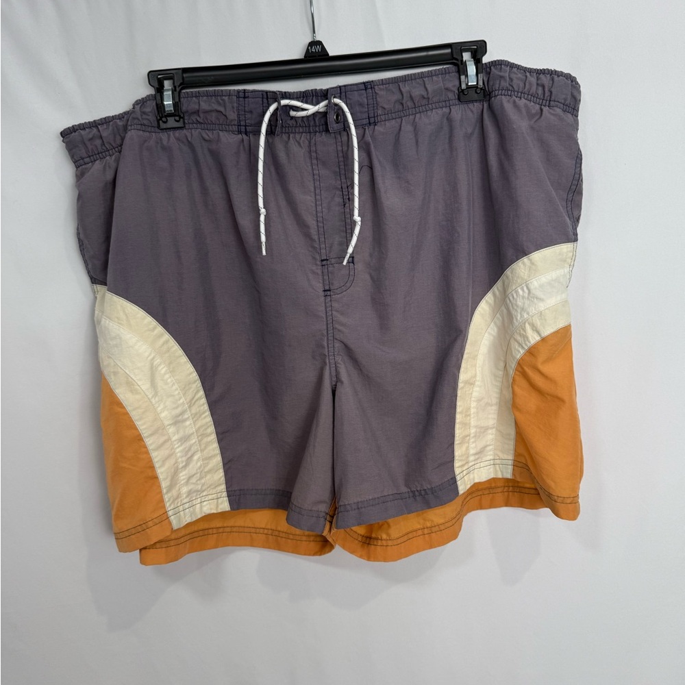 Sand N Sun Men’s Red/Gray Board Swim Surf Shorts  Draw String Size X-Large